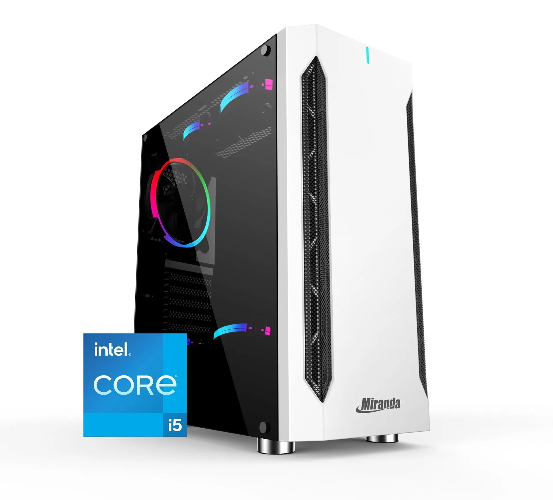 Computador Miranda Gamer Core i5-12400 Branco, Memória 16GB DDR4, SSD 512GB NVMe, Fonte 600W 80 Plus, Linux, LOGIN