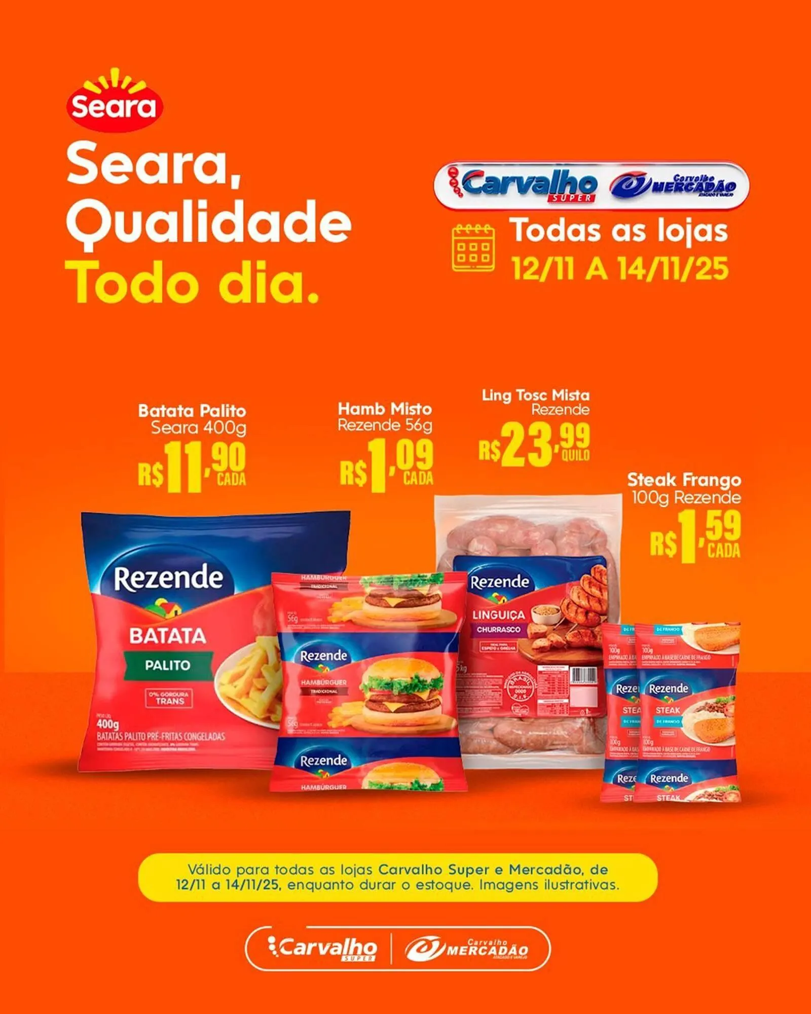 Encarte de Catálogo Carvalho Supermercado 12 de novembro até 14 de novembro 2025 - Pagina 1