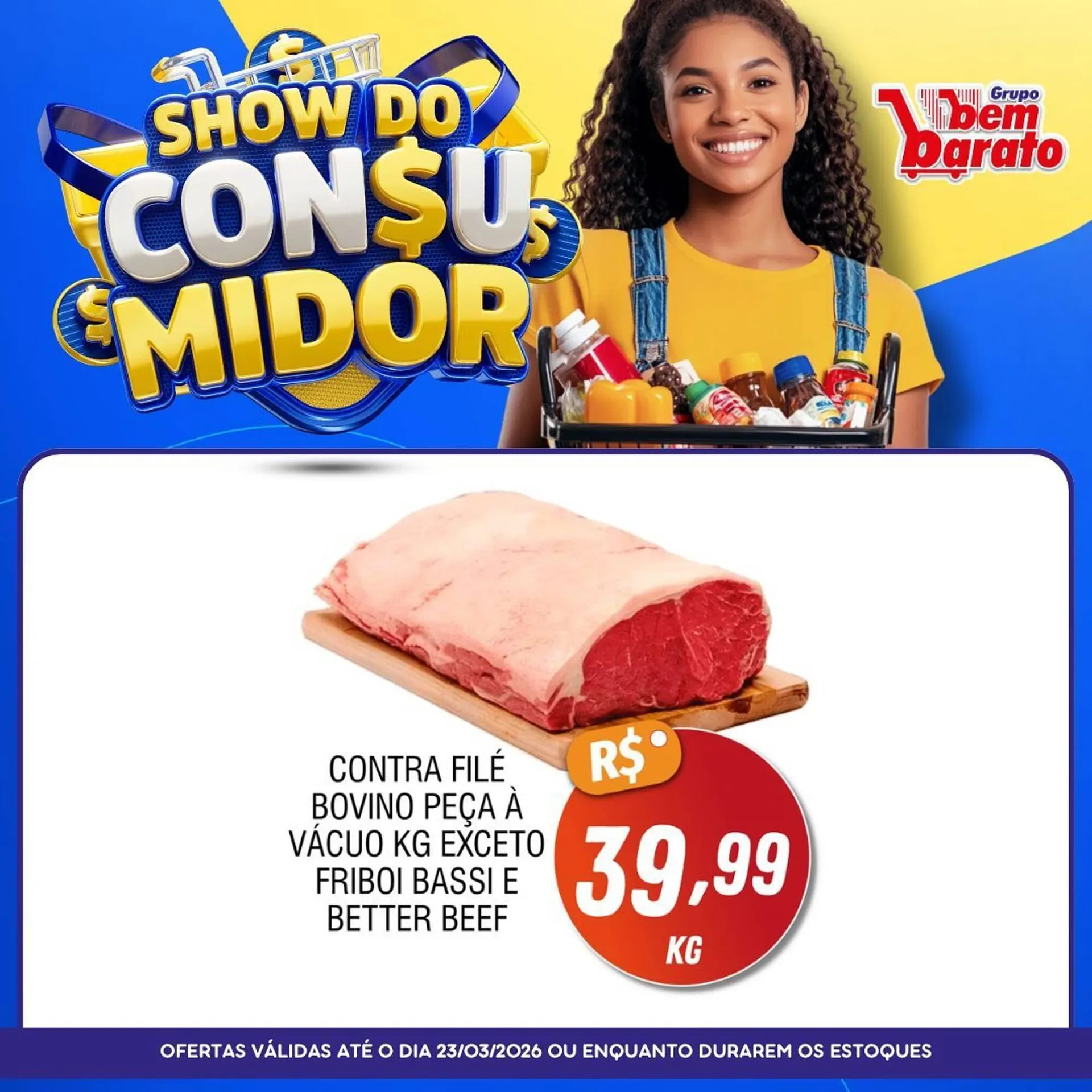 Encarte de Catálogo Supermercado Bem Barato 21 de março até 23 de março 2026 - Pagina 1