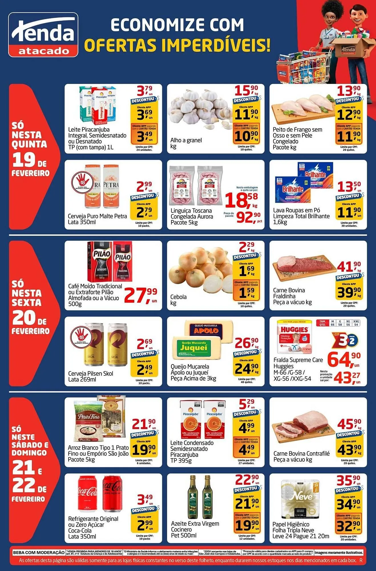 Encarte de Folheto Tenda Atacado 19 de fevereiro até 22 de fevereiro 2026 - Pagina 1