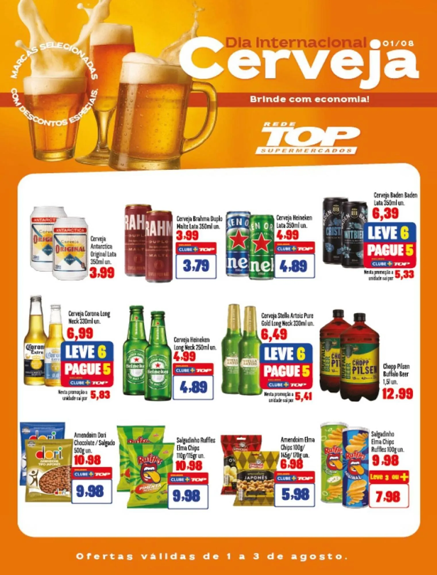 Encarte de Catálogo Rede Top 1 de agosto até 3 de agosto 2025 - Pagina 1