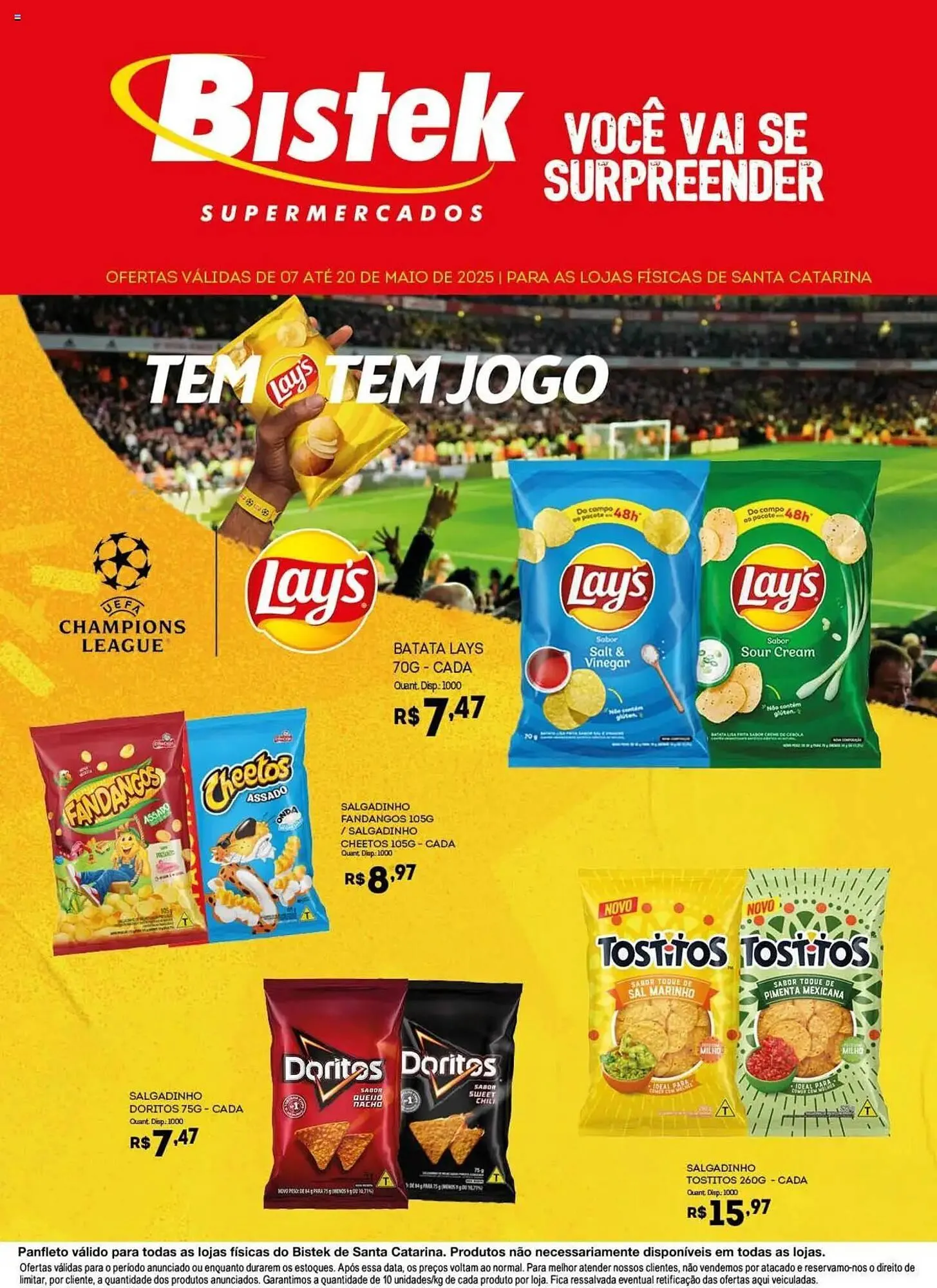 Encarte de Catálogo Bistek Supermercados 7 de maio até 20 de maio 2025 - Pagina 1