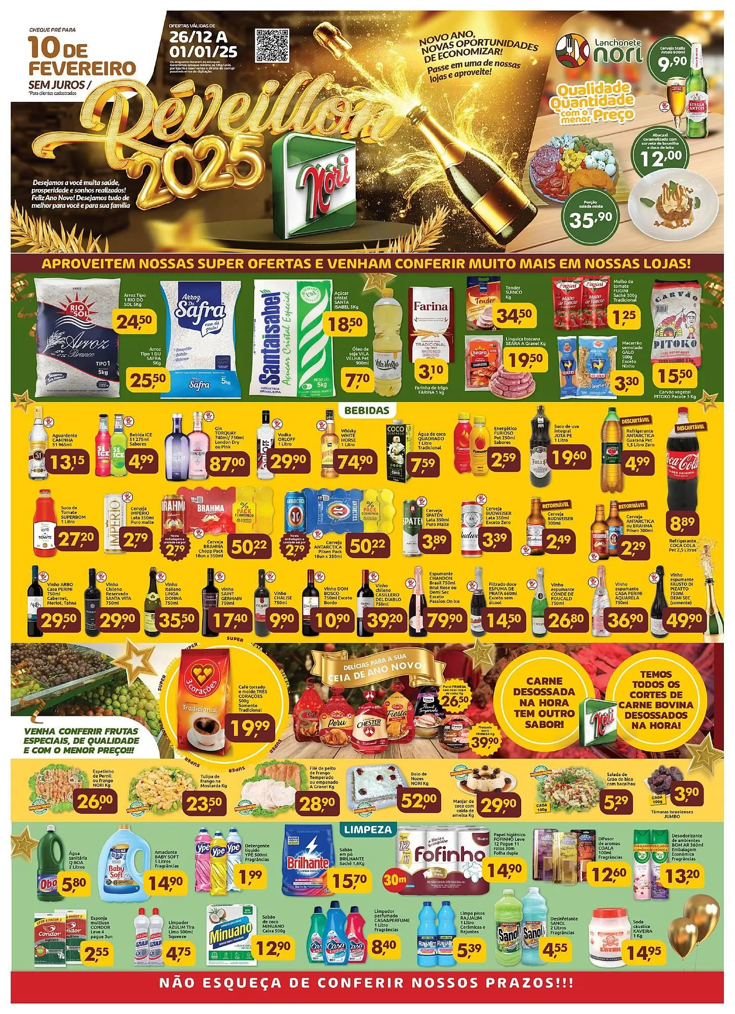 Encarte de Catálogo Supermercados Nori 26 de dezembro até 1 de janeiro 2025 - Pagina 1