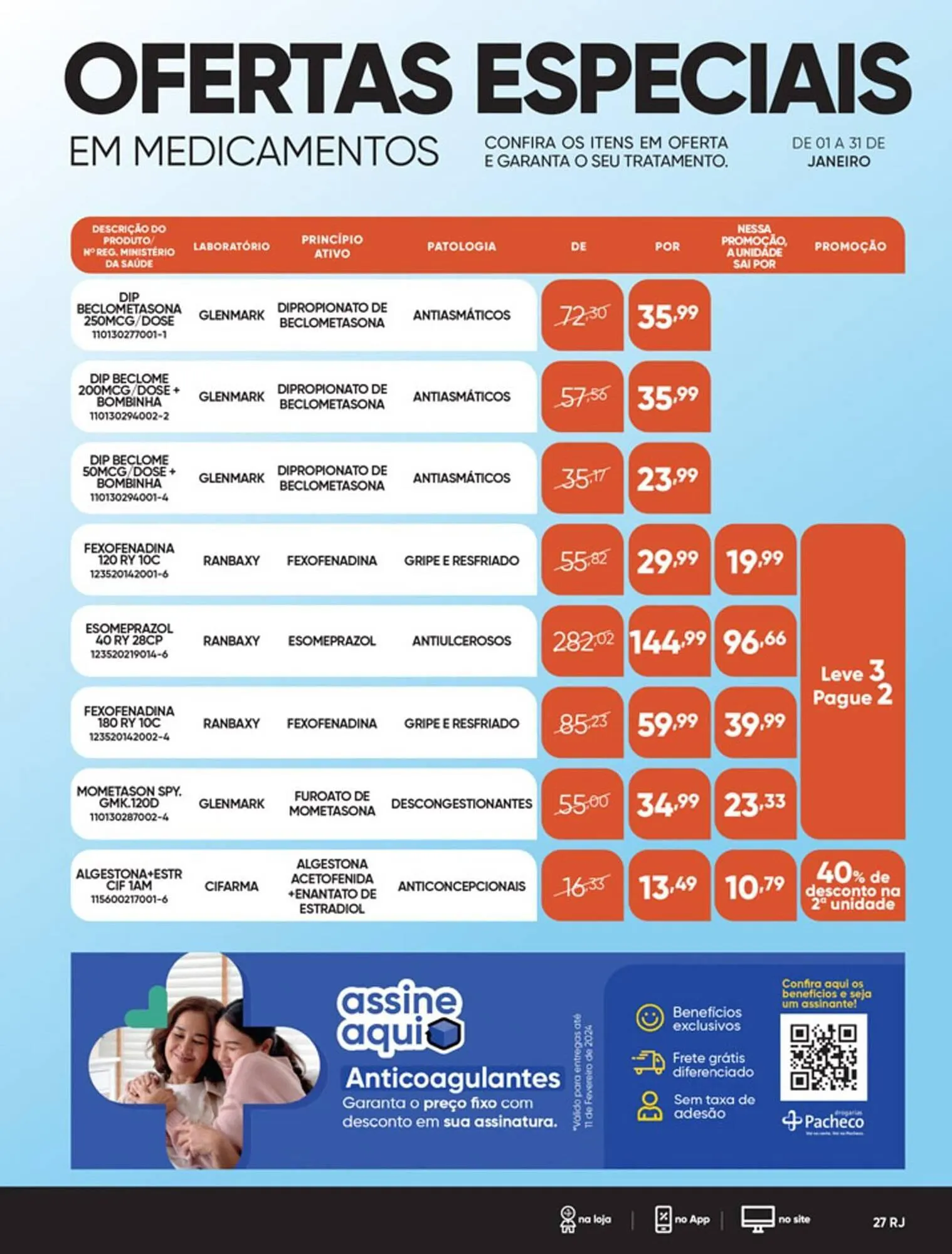 Encarte de Catálogo Drogarias Pacheco 3 de janeiro até 31 de janeiro 2024 - Pagina 27