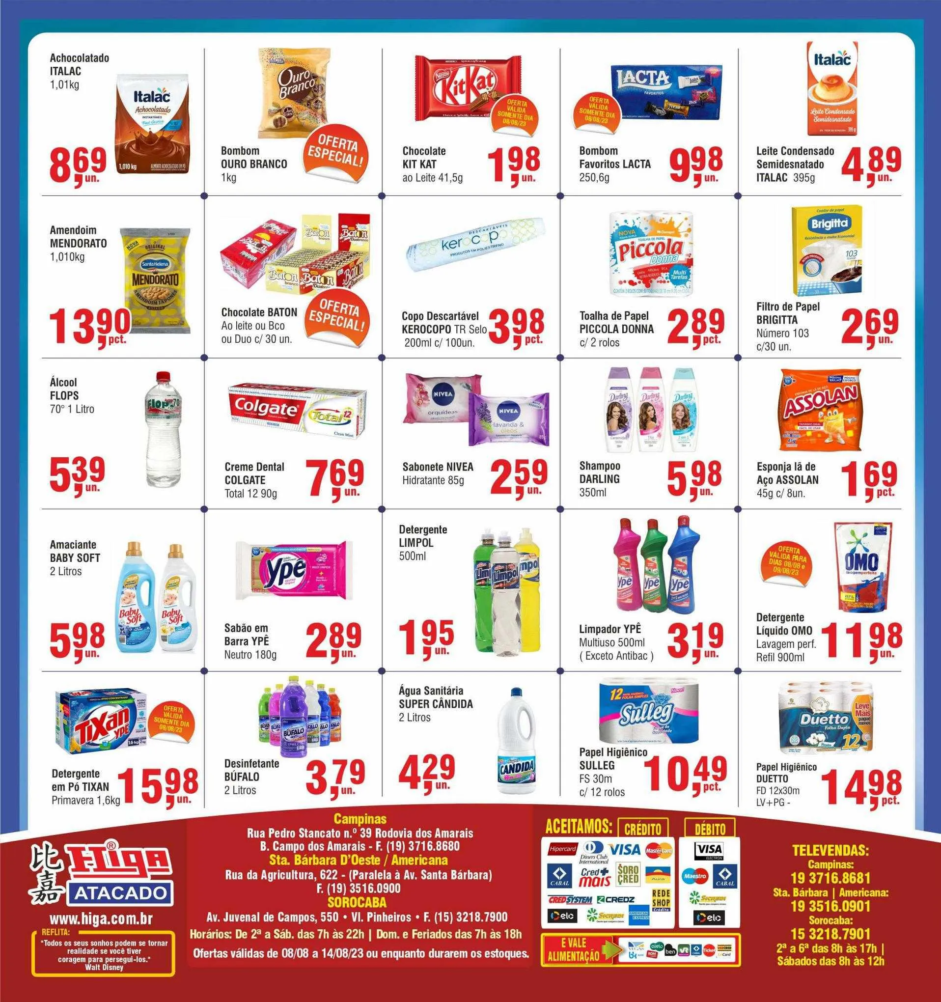 Encarte de Higa Atacado Folheto 3 de agosto até 9 de agosto 2023 - Pagina 2