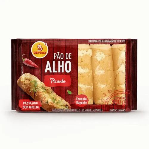 Pão de Alho GBarbosa Baguete Picante Resfriado 300g