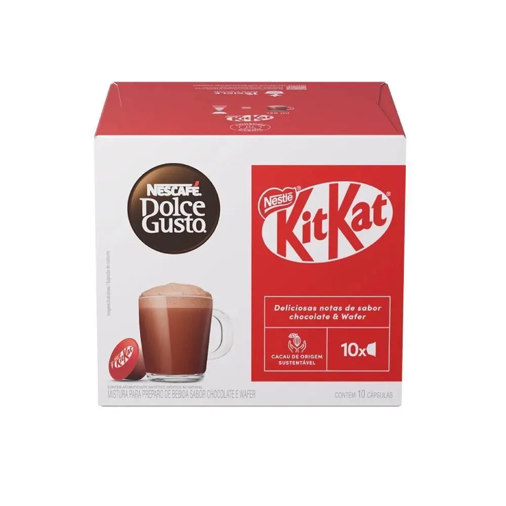 Cápsulas Nescafé Chococino Kit Kat 170G Dolce Gusto - 10 Cápsulas