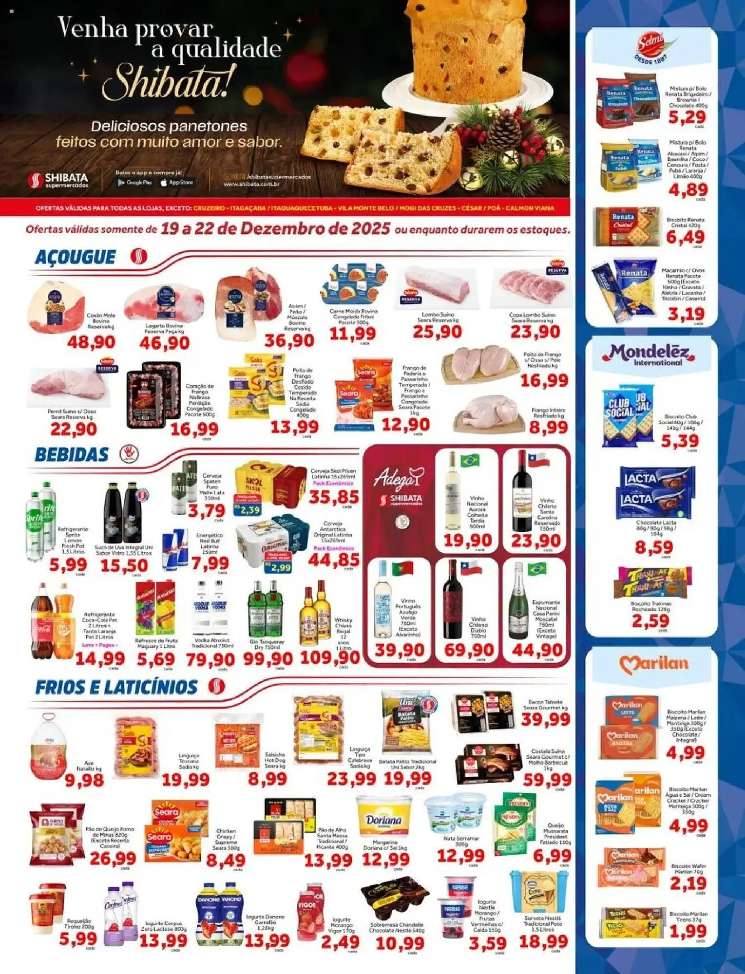 Encarte de Folheto Shibata Supermercados 19 de dezembro até 22 de dezembro 2025 - Pagina 1