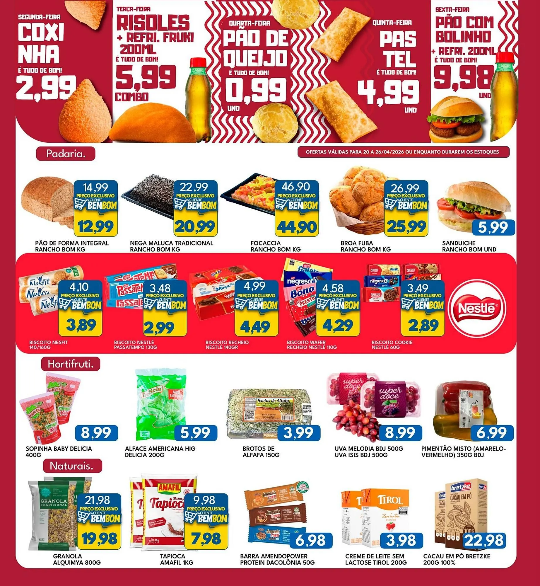 Encarte de Catálogo Rancho Bom Supermercados 20 de abril até 26 de abril 2026 - Pagina 4