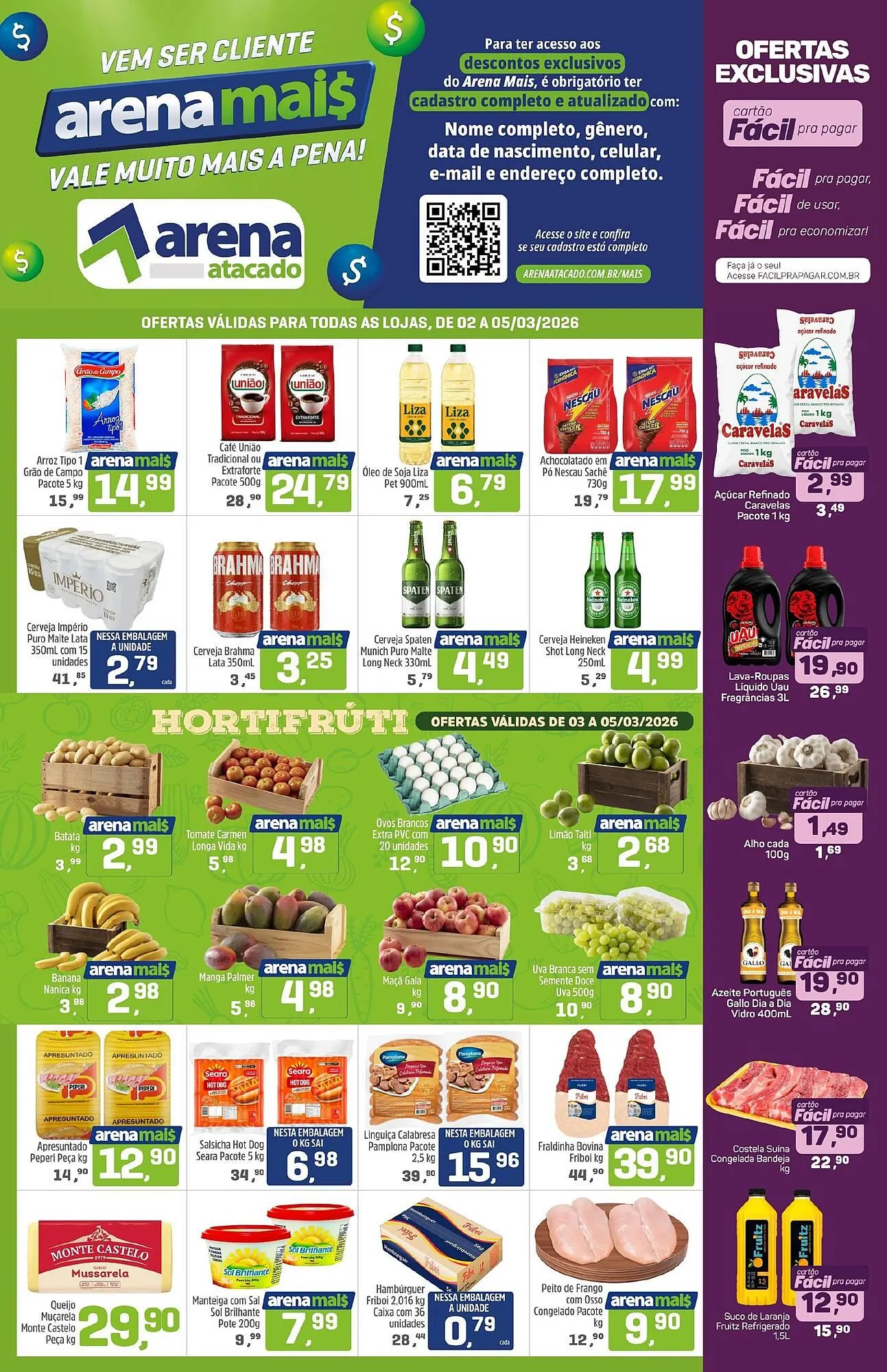 Encarte de Folheto Arena Atacado 2 de março até 5 de março 2026 - Pagina 1