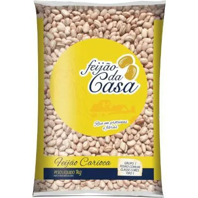 Feijão Carioca pacote 1kg - Da Casa