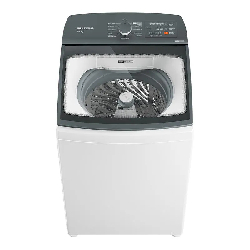Lavadora de Roupas Brastemp 15Kg Ciclo Tira Manchas Advanced e Smart Sensor Branca BWF15AB