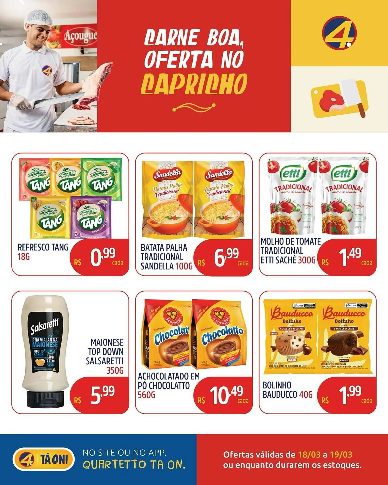 Encarte de Catálogo Quartetto Supermercados 18 de março até 19 de março 2026 - Pagina 4