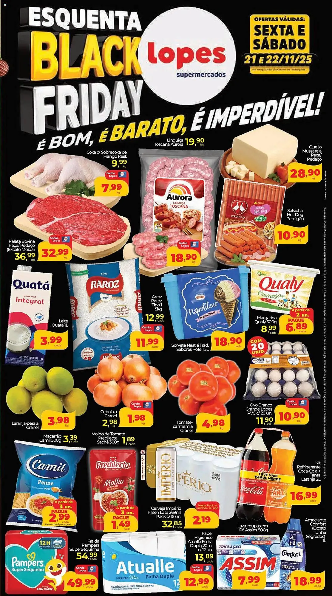 Encarte de Folheto Lopes Supermercados 21 de novembro até 24 de novembro 2025 - Pagina 1