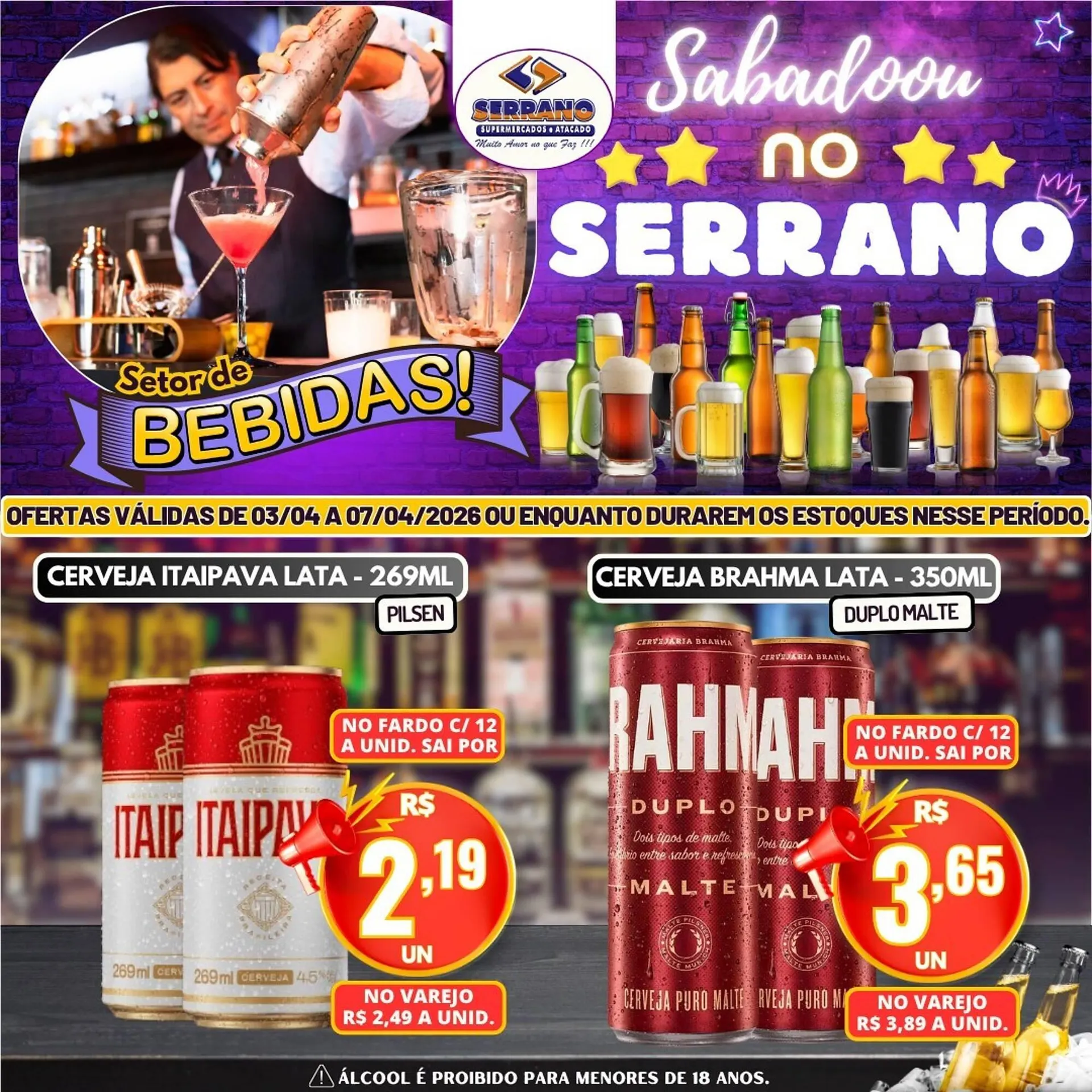 Encarte de Catálogo Serrano Supermercado 3 de abril até 7 de abril 2026 - Pagina 1