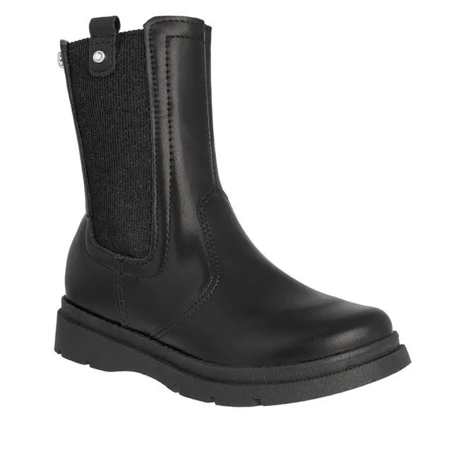 Ankle Boot Infantil Pink Cats Plataforma Detalhe Lurex Zíper Preto