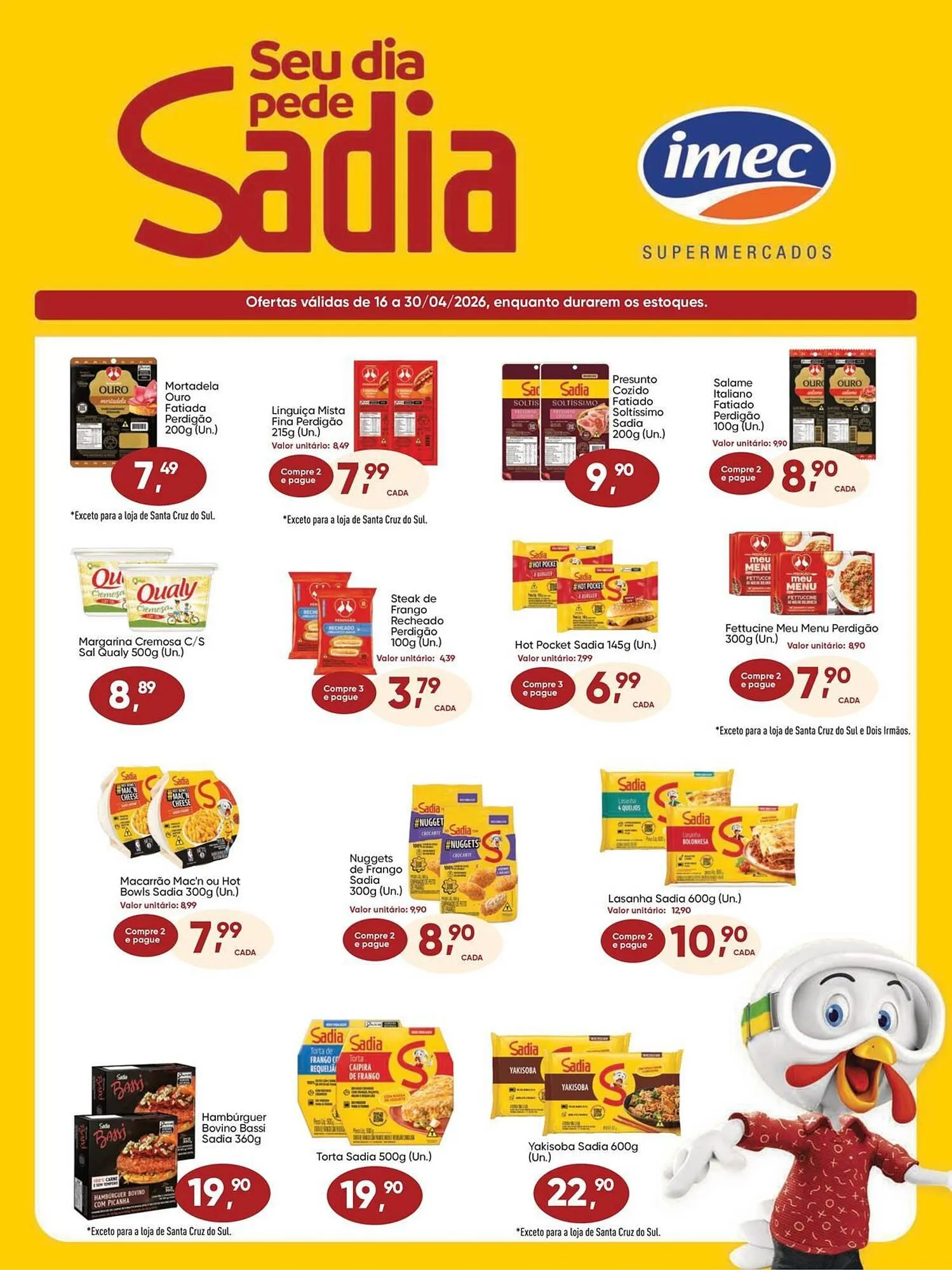 Encarte de Catálogo Imec Supermercados 16 de abril até 30 de abril 2026 - Pagina 1