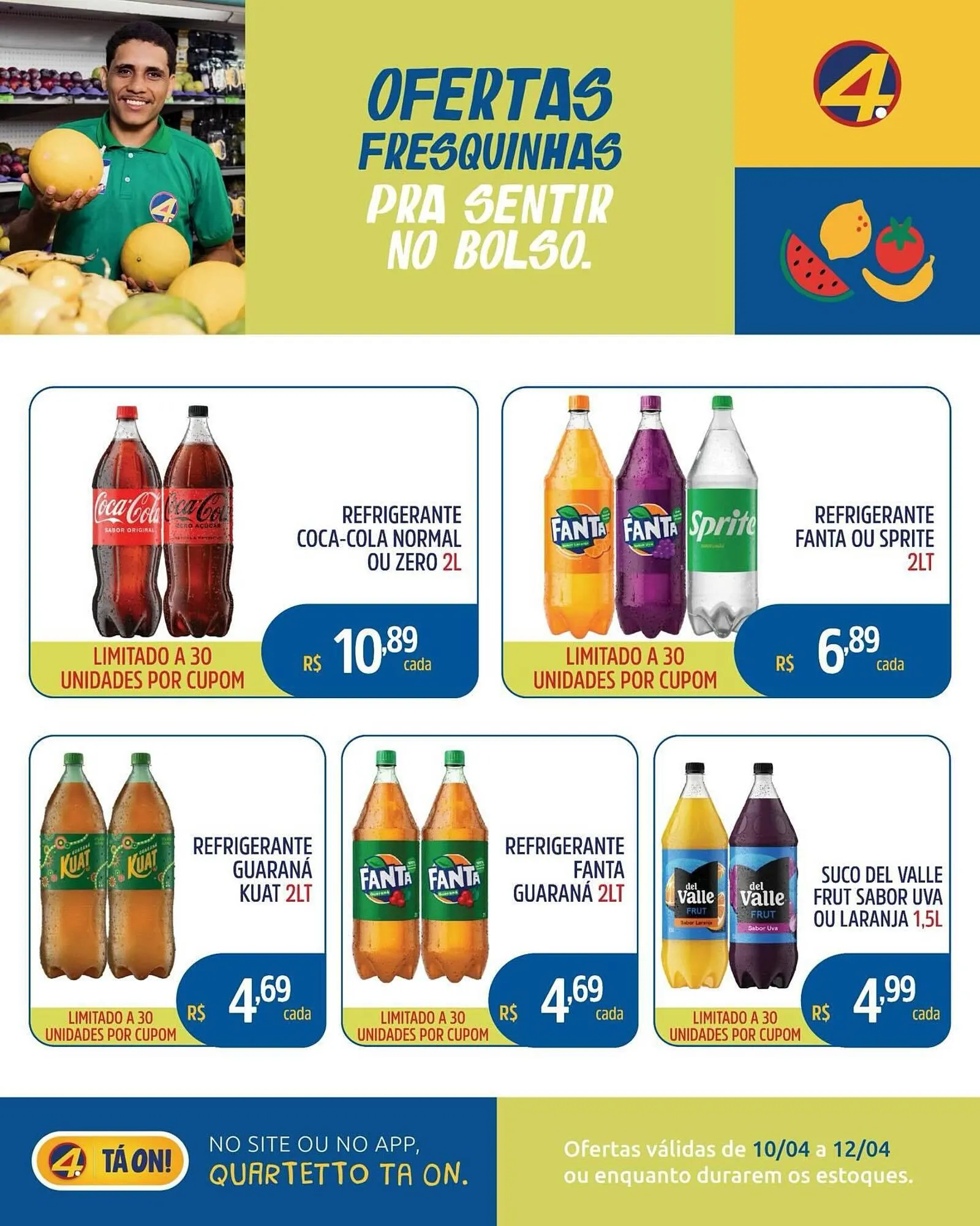 Encarte de Catálogo Quartetto Supermercados 10 de abril até 12 de abril 2026 - Pagina 5