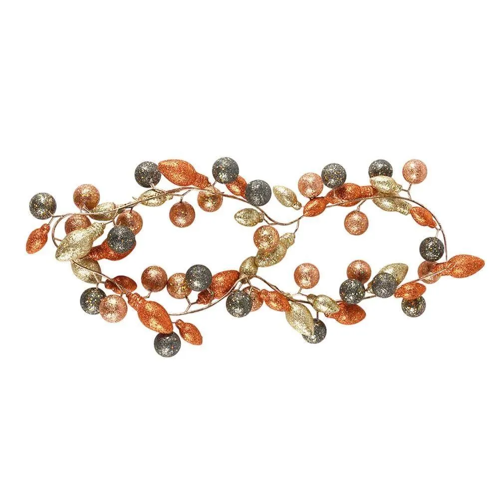 Festão Decorativo Natalino 1,80 m 60 Enfeites Havan Casa - Cobre E Dourado