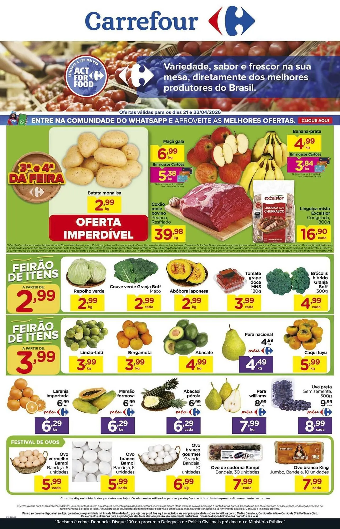 Encarte de Folheto Carrefour 21 de abril até 22 de abril 2026 - Pagina 1