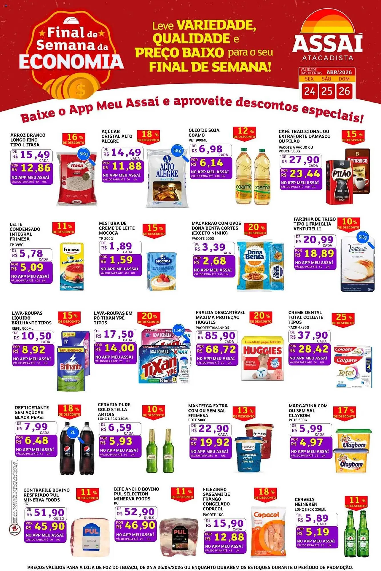 Encarte de Encarte Assaí Atacadista 24 de abril até 27 de abril 2026 - Pagina 1