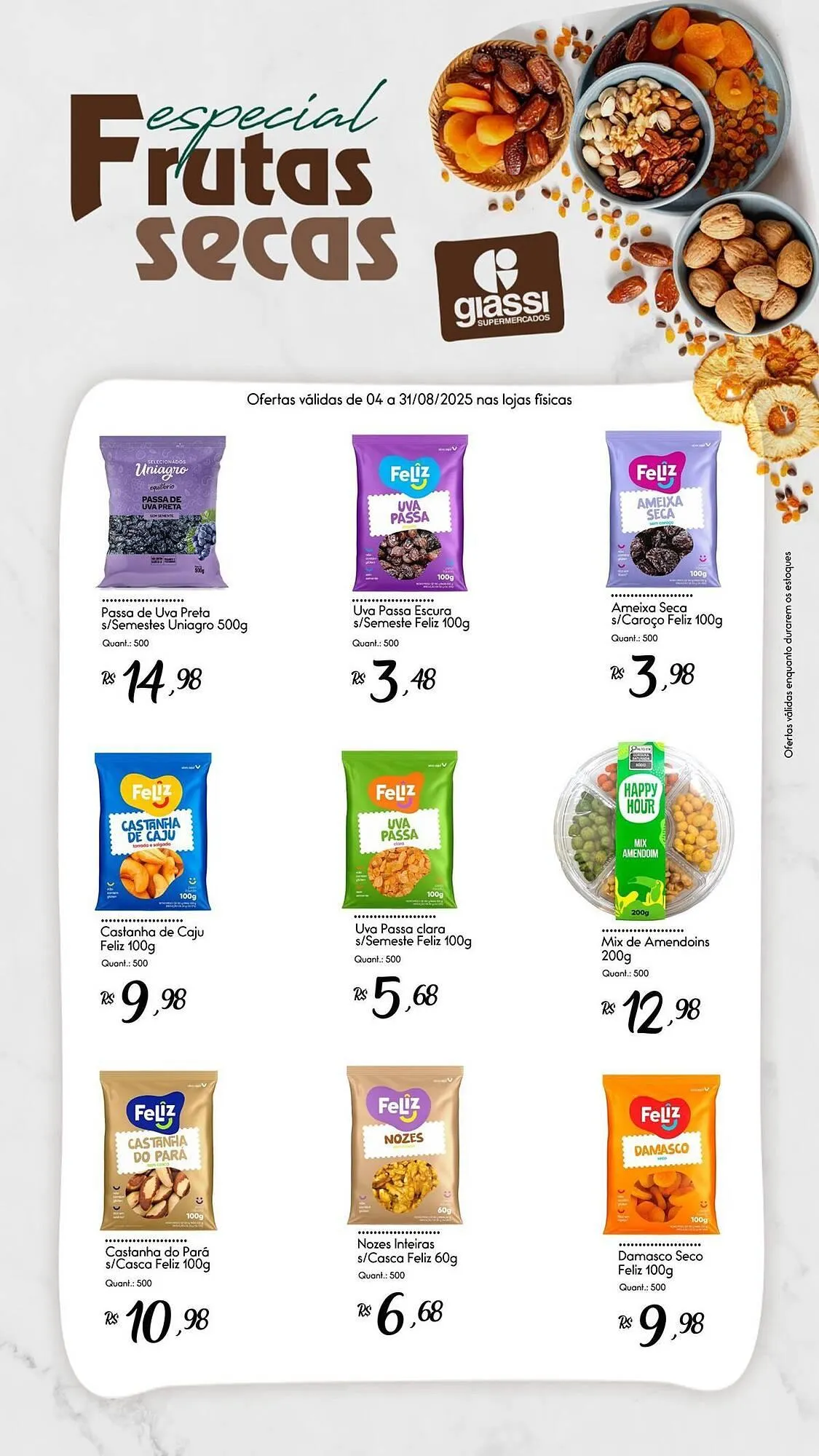 Encarte de Catálogo Giassi Supermercados 12 de agosto até 31 de agosto 2025 - Pagina 1