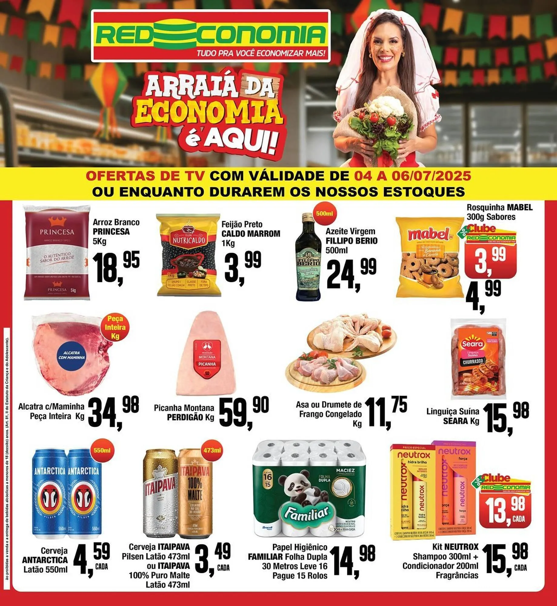 Encarte de Catálogo Rede Economia 4 de julho até 6 de julho 2025 - Pagina 1