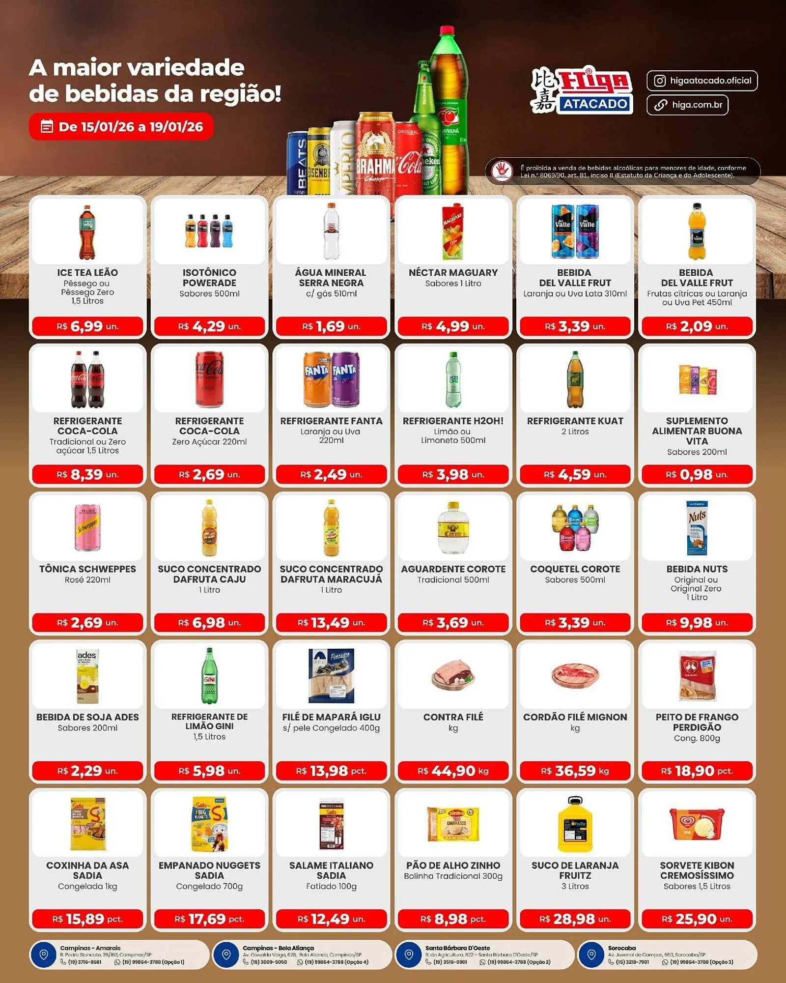 Encarte de Folheto Higa Atacado 15 de janeiro até 19 de janeiro 2026 - Pagina 3