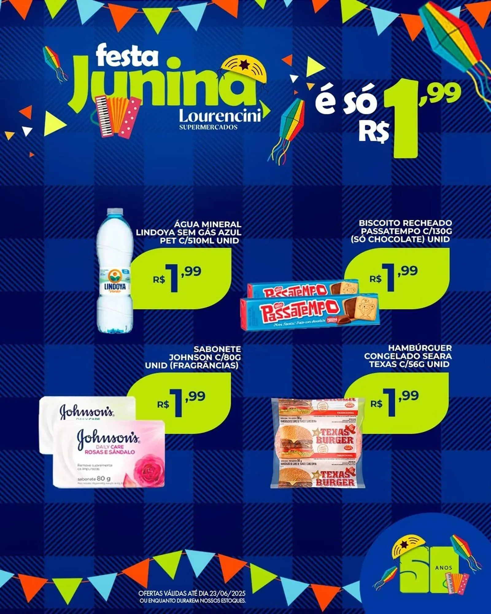 Encarte de Catálogo Lourencini Supermercados 13 de junho até 23 de junho 2025 - Pagina 1