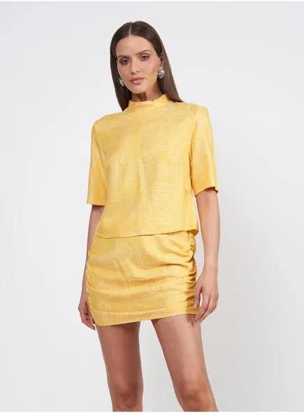 Blusa Muscle Jacquard Metalizada