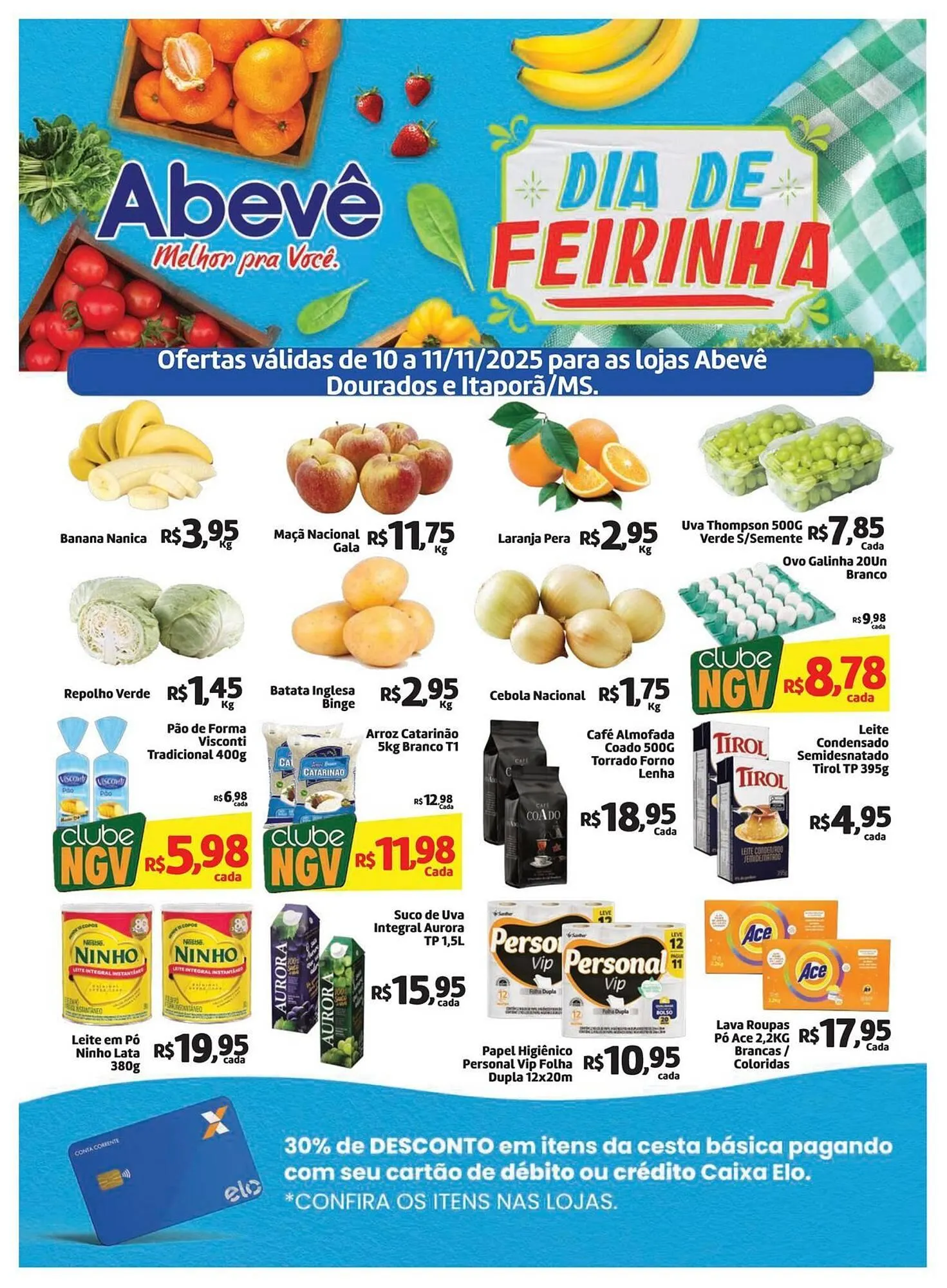 Encarte de Catálogo Abevê Supermercados 10 de novembro até 11 de novembro 2025 - Pagina 1