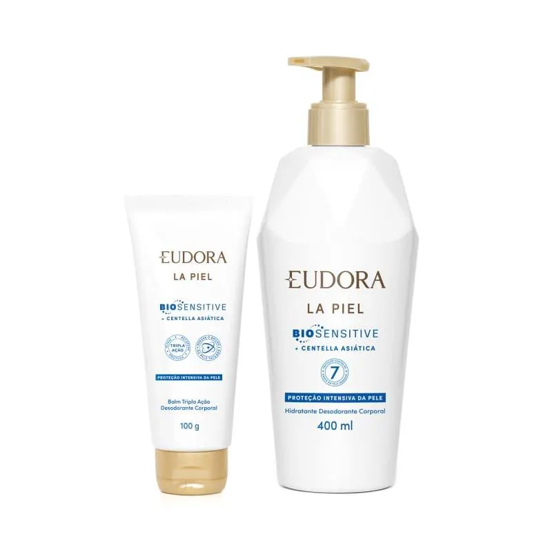 Combo La Piel Biosensitive + Centella Asiática: Hidratante Corporal 400ml + Balm Tripla Ação 100g