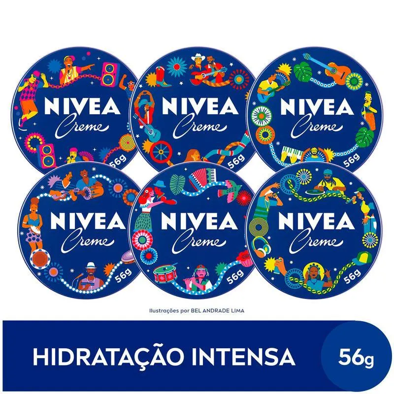 Nivea Creme Hidratante Lata Ritmos Brasileiros 56g