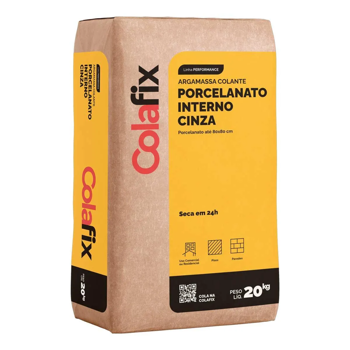 Argamassa Porcelanato Interno Colafix Cinza