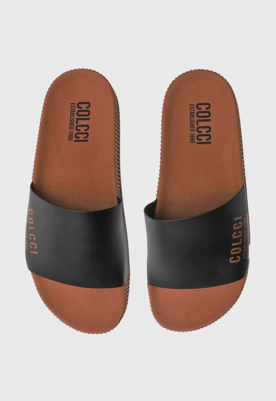 Chinelo Slide Colcci Logo Preto
