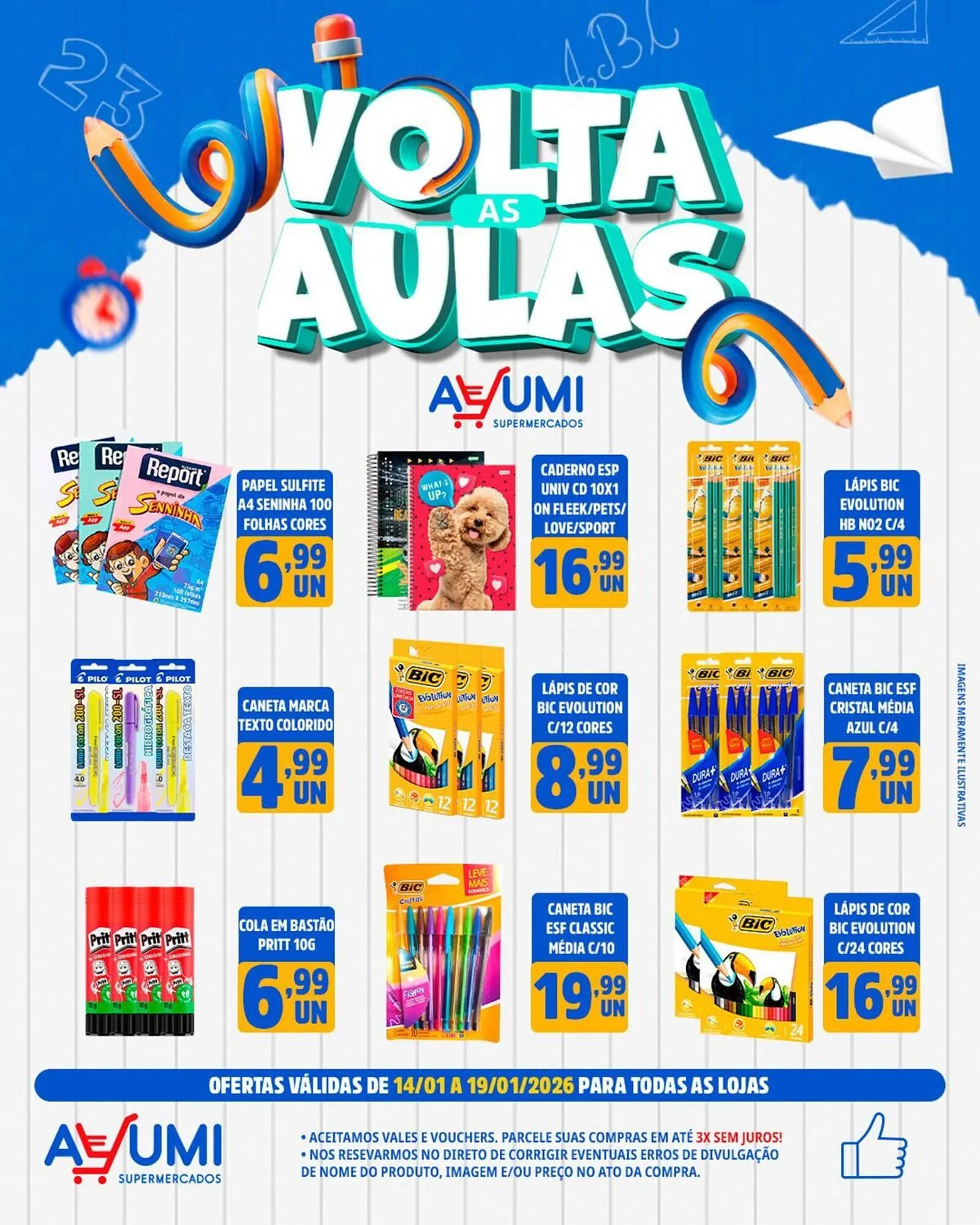 Encarte de Folheto Ayumi Supermercados 14 de janeiro até 19 de janeiro 2026 - Pagina 1
