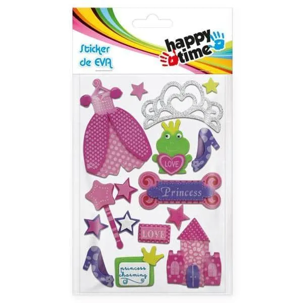 Adesivo Sticker EVA Princesas Disney Happy Time PT 1 UN