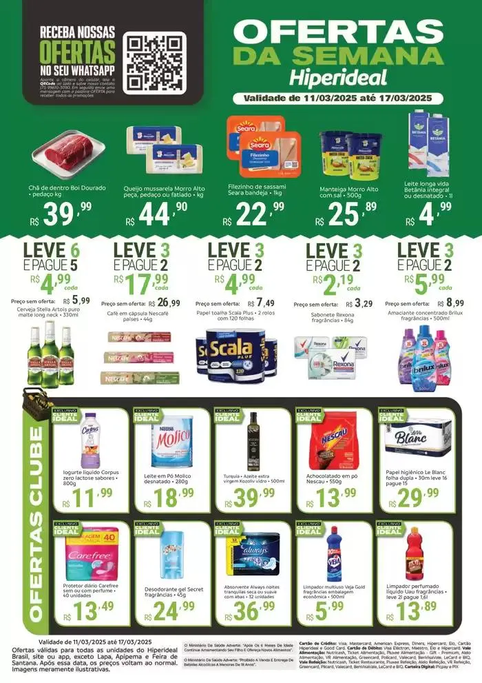 Encarte de Ofertas Hiperideal Supermercados 11 de março até 17 de março 2025 - Pagina 1