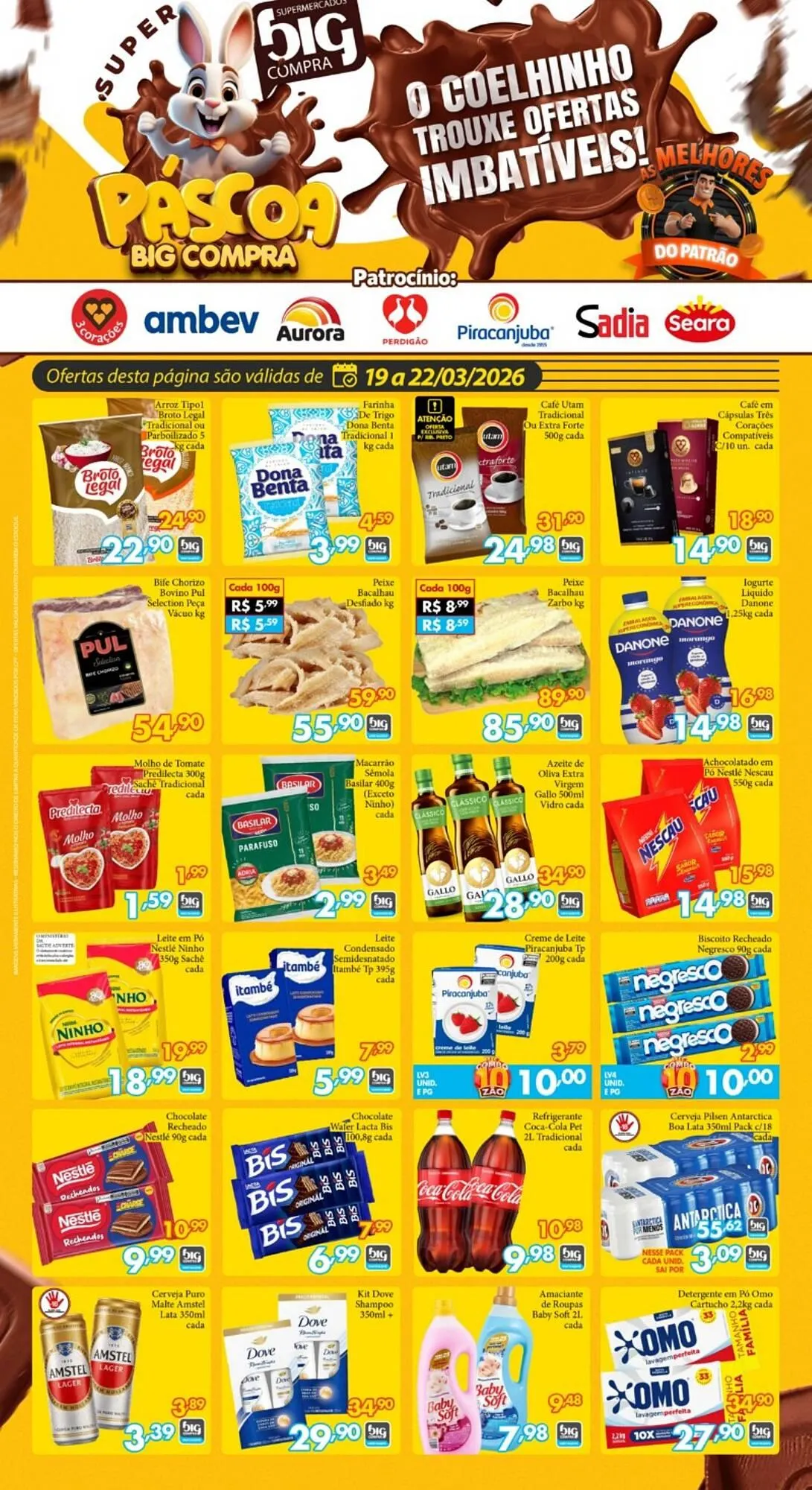 Encarte de Catálogo Supermercados Big Compra 19 de março até 22 de março 2026 - Pagina 1