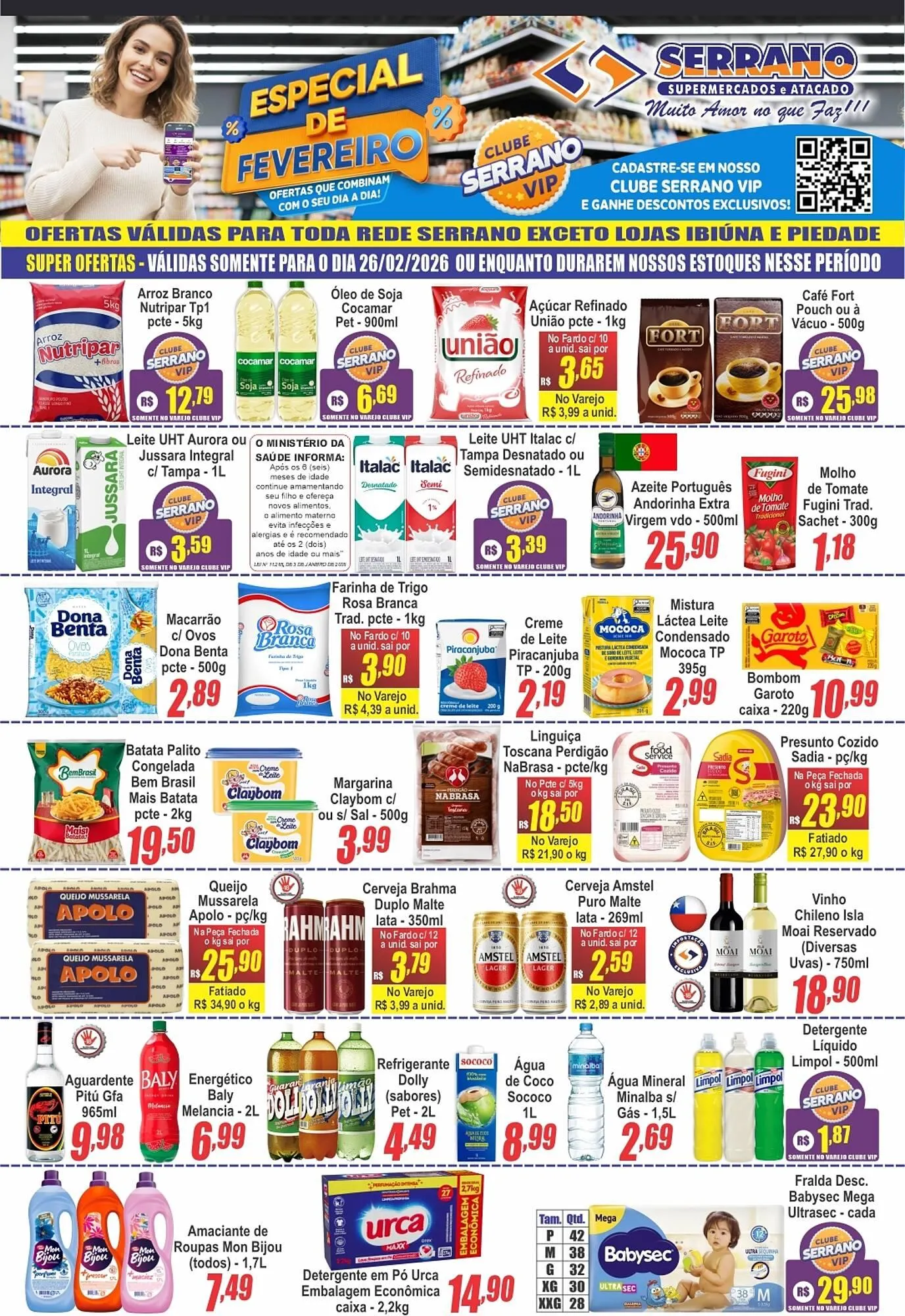 Encarte de Catálogo Serrano Supermercado 25 de fevereiro até 26 de fevereiro 2026 - Pagina 1