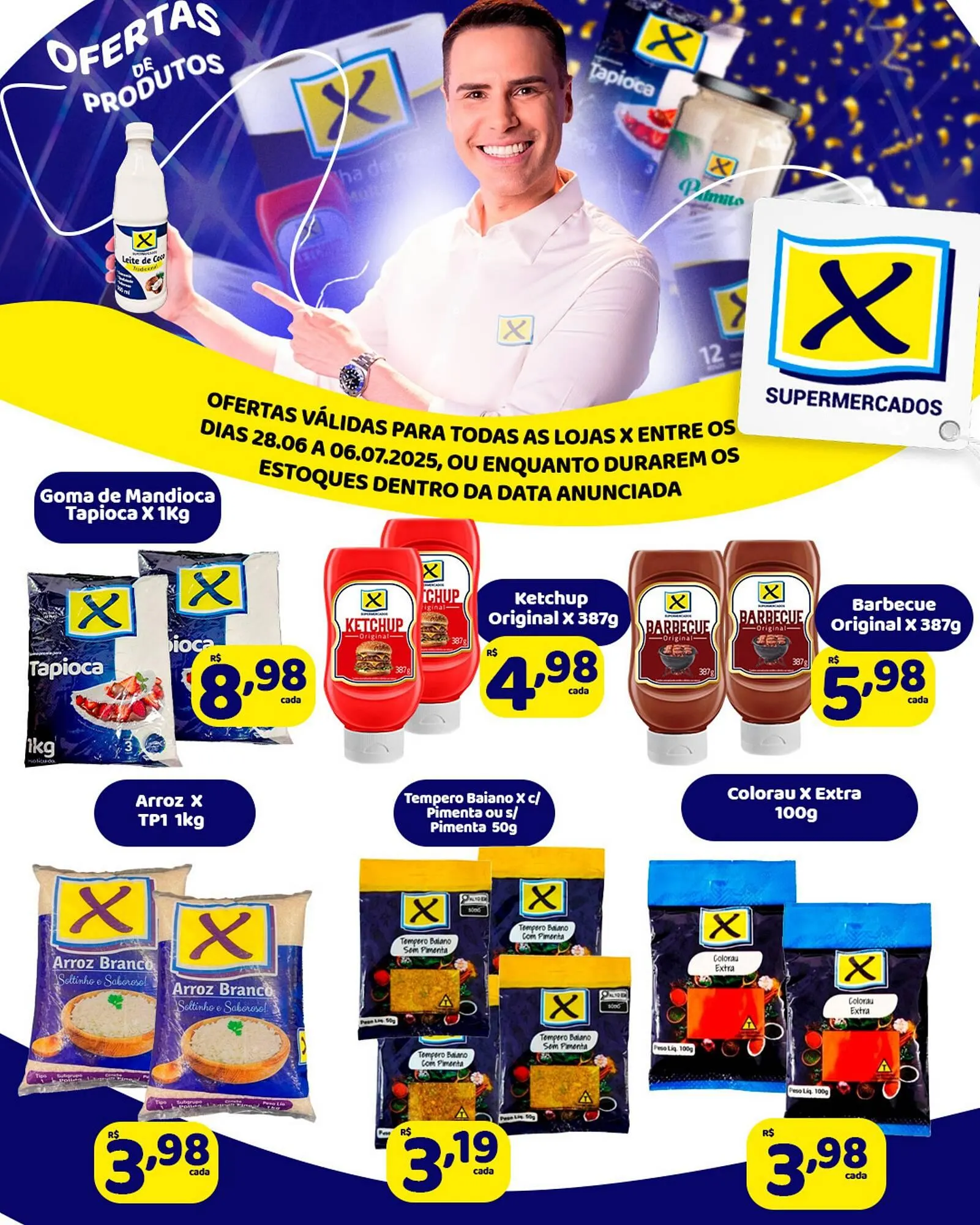 Encarte de Catálogo X Supermercados 28 de junho até 6 de julho 2025 - Pagina 1
