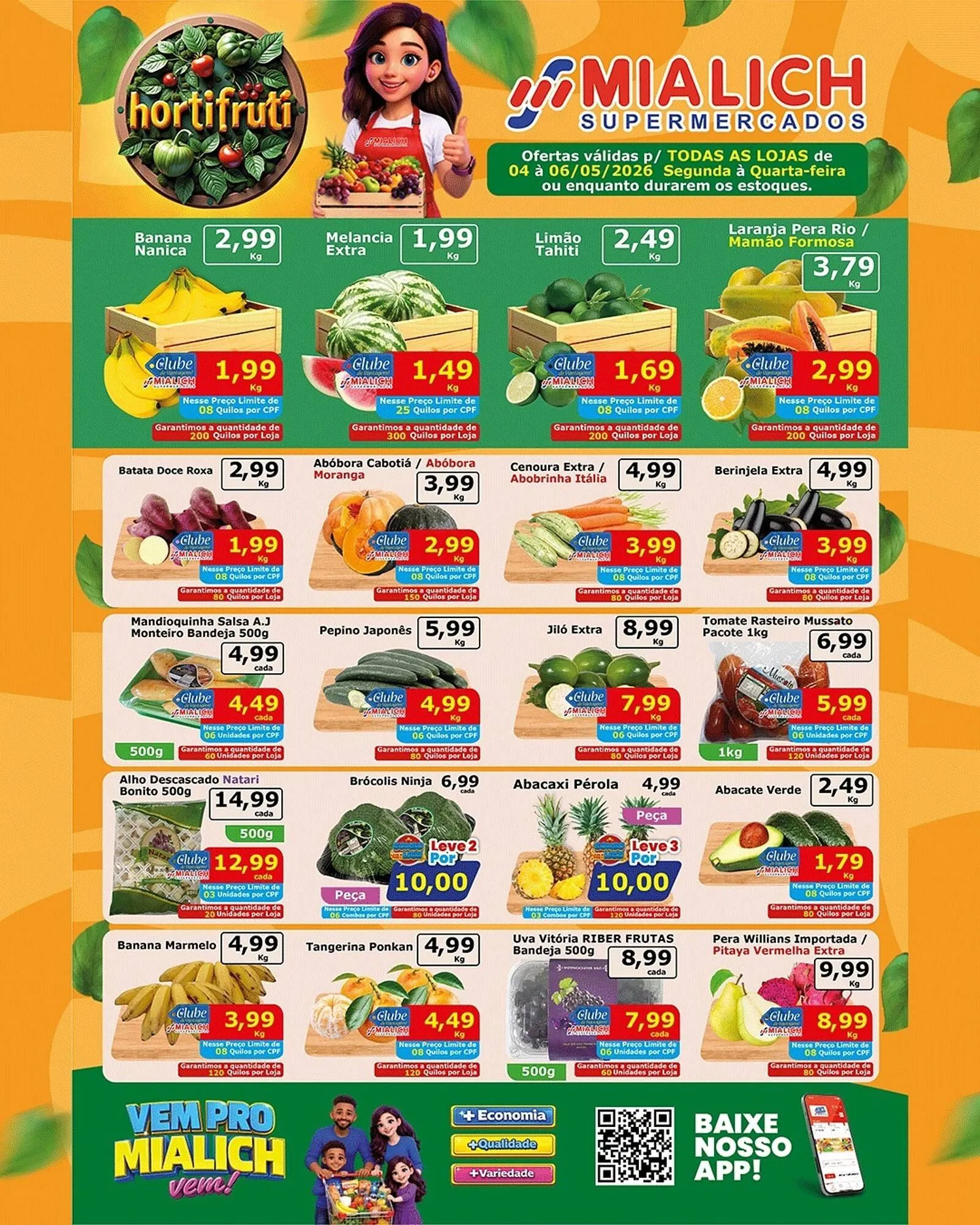 Encarte de Catálogo Mialich Supermercados 4 de maio até 6 de maio 2026 - Pagina 7