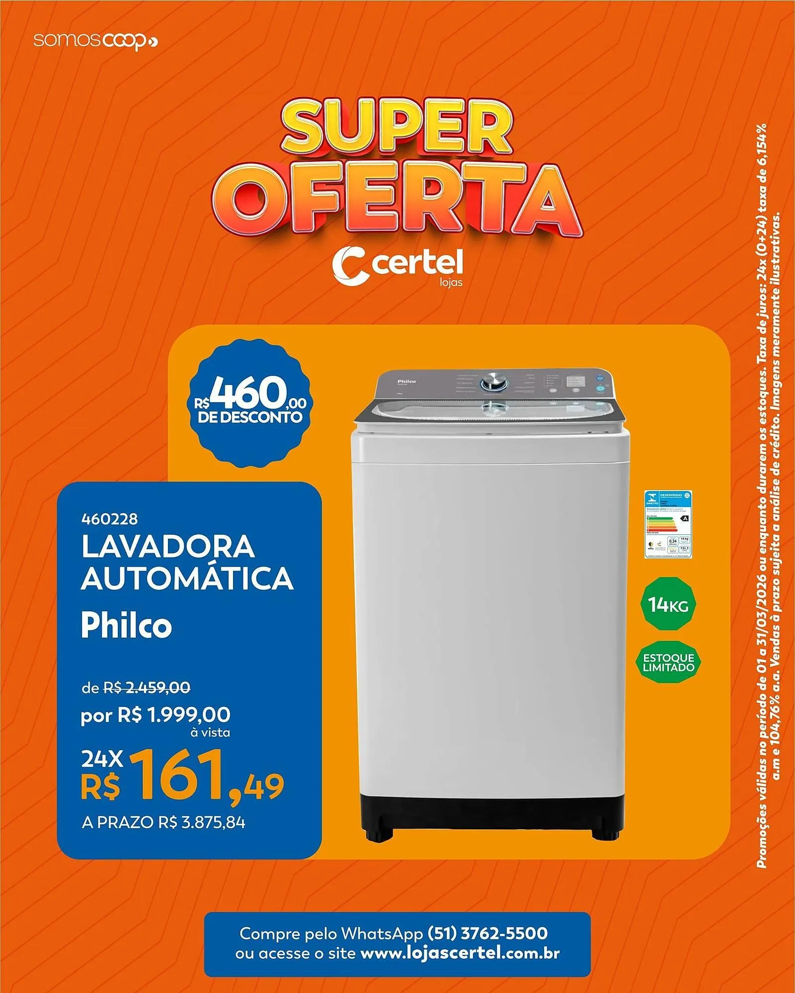 Encarte de Folheto Lojas Certel 14 de março até 31 de março 2026 - Pagina 2