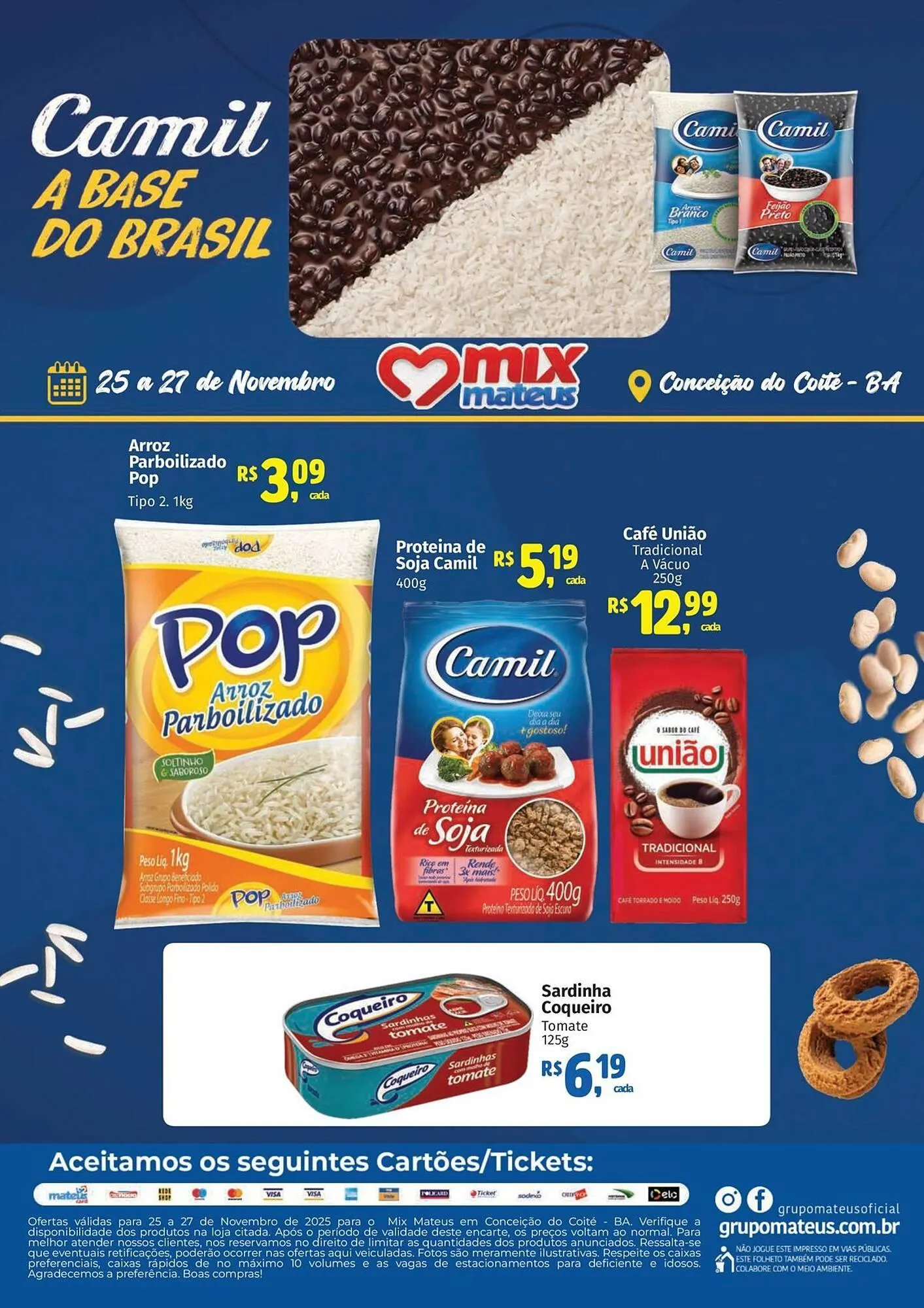 Encarte de Catálogo Supermercados Mateus 25 de novembro até 27 de novembro 2025 - Pagina 1