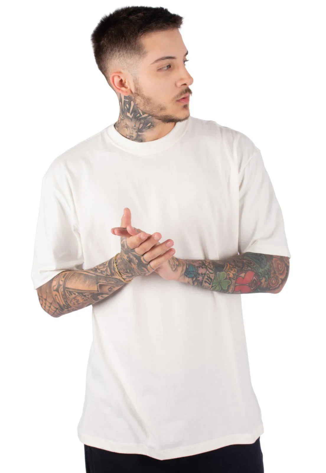 Camiseta Oversized Streetwear Streetwear Algodão Fio 30 Off White Camisa