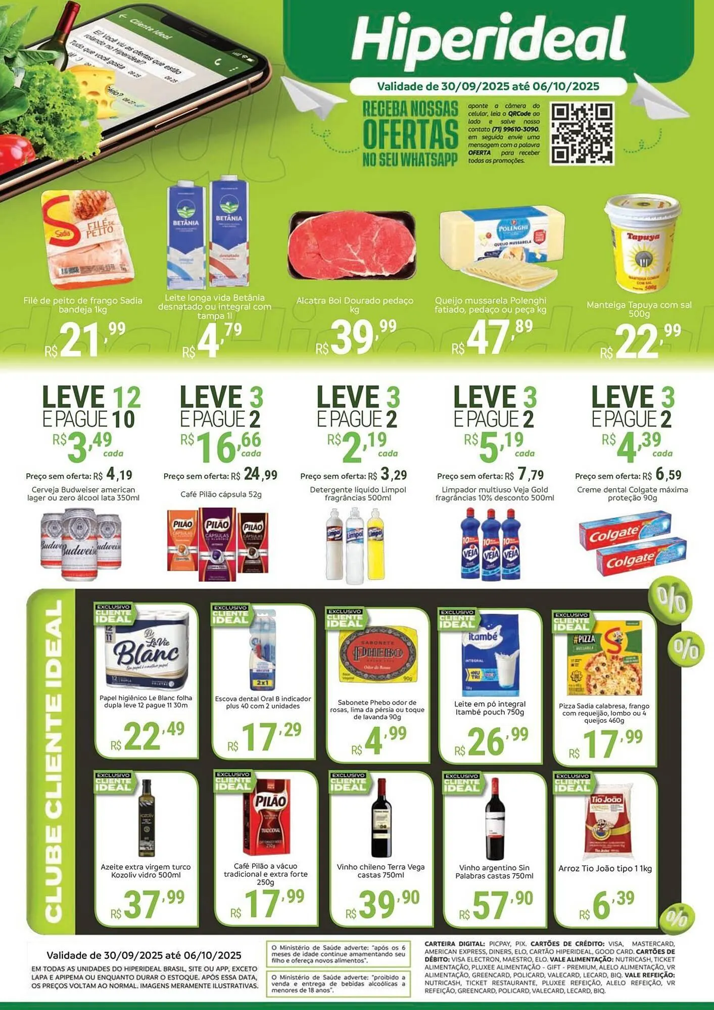Encarte de Catálogo Hiperideal Supermercados 30 de setembro até 6 de outubro 2025 - Pagina 1