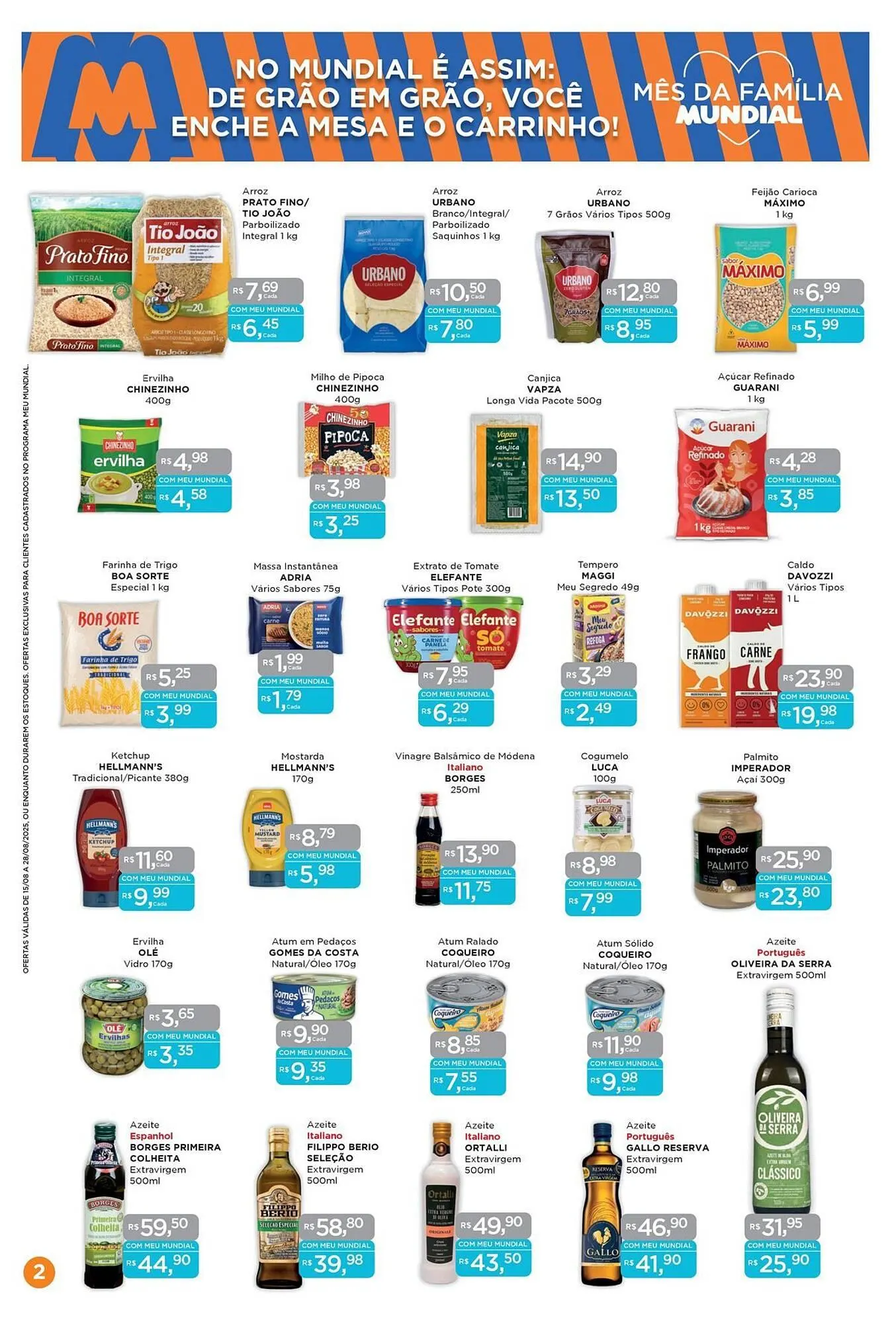 Encarte de Catálogo Supermercados Mundial 15 de agosto até 29 de agosto 2025 - Pagina 2