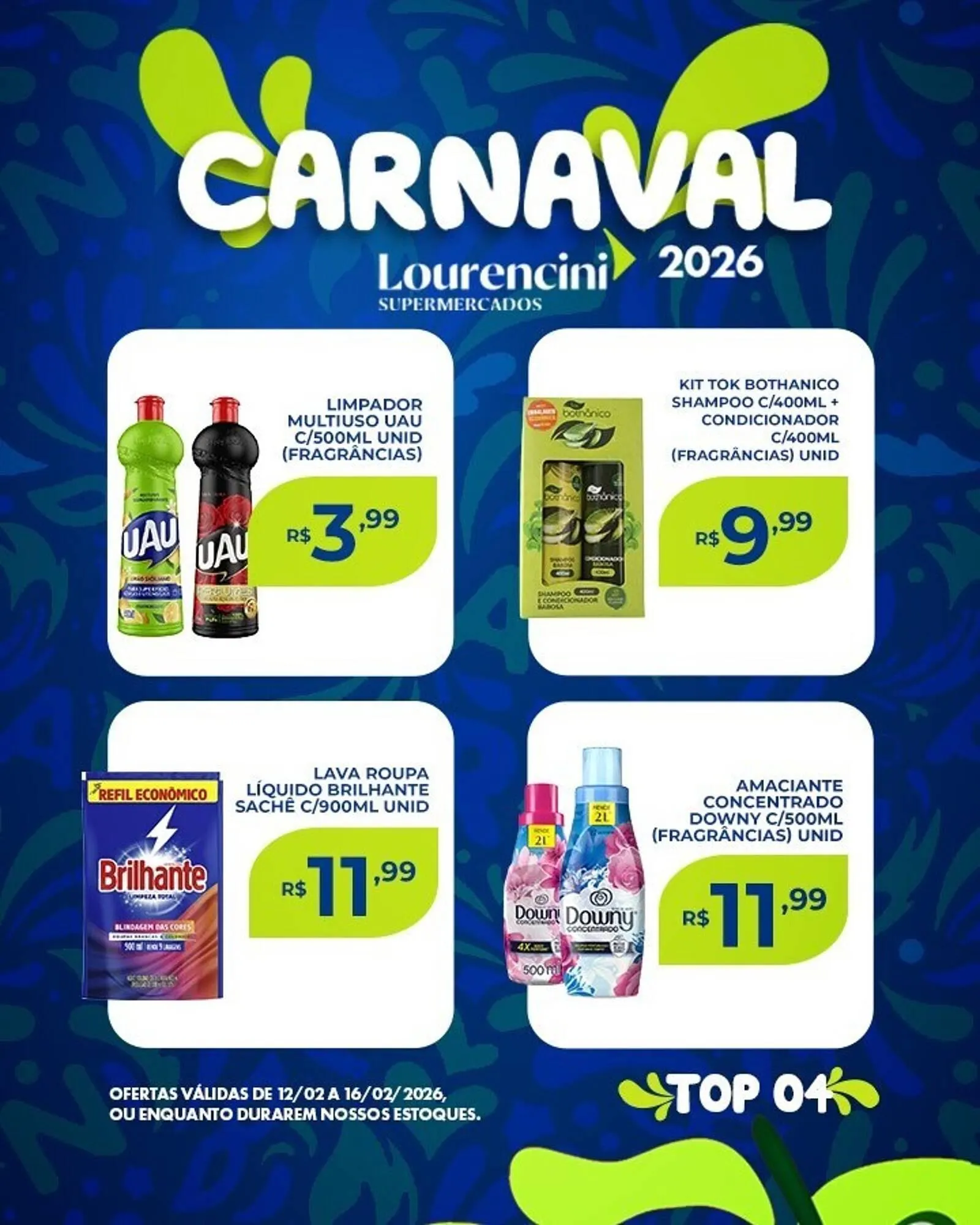 Encarte de Catálogo Lourencini Supermercados 12 de fevereiro até 16 de fevereiro 2026 - Pagina 4