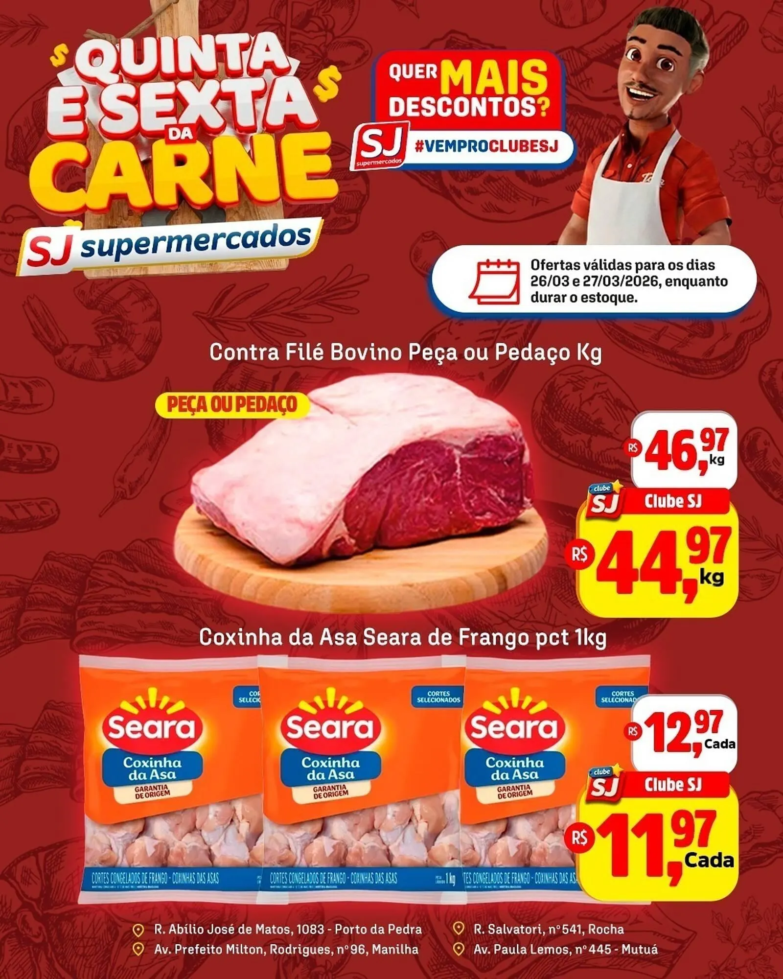 Encarte de Encarte Sj Supermercados 26 de março até 27 de março 2026 - Pagina 1