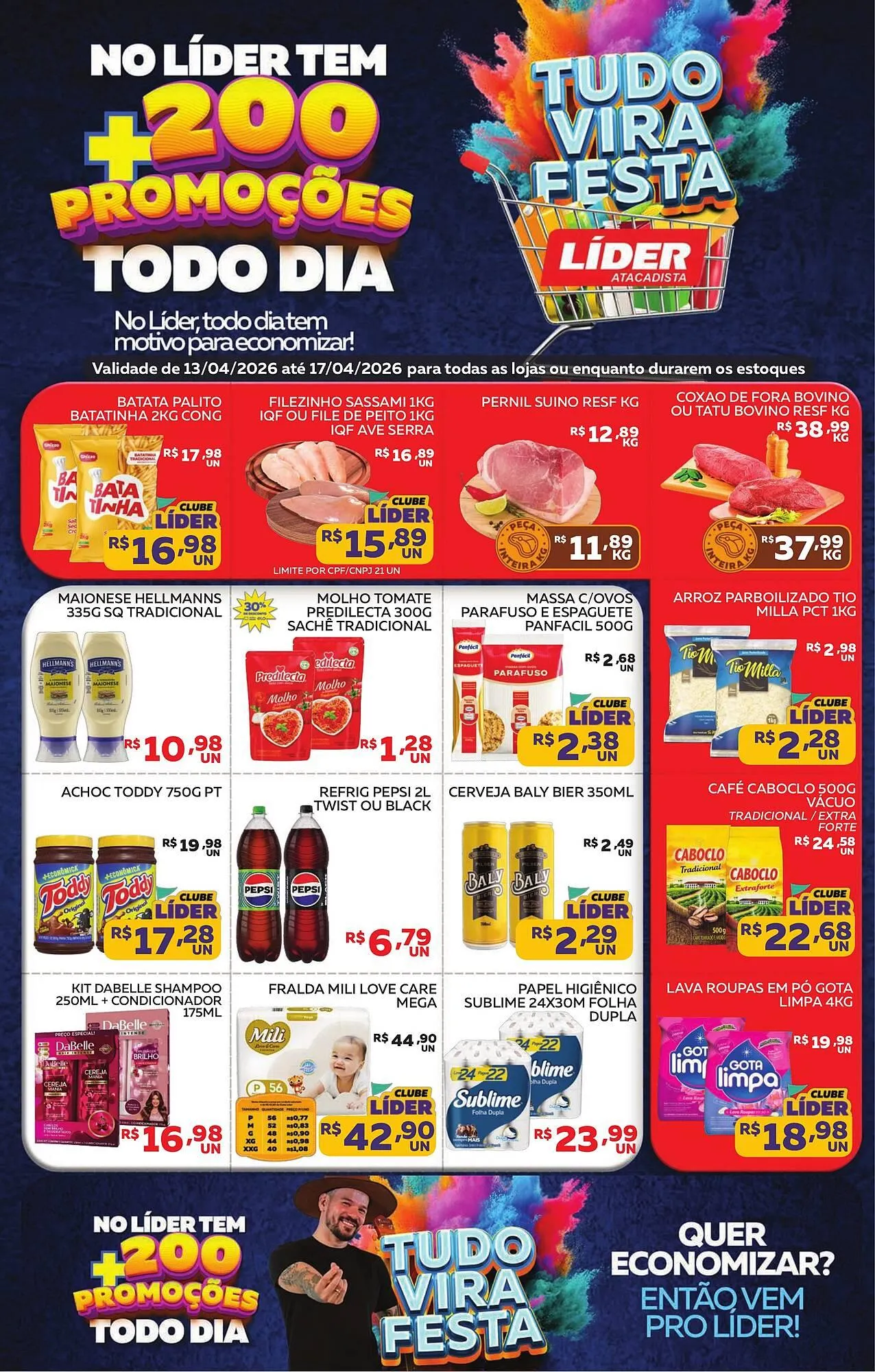 Encarte de Encarte Lider Atacadista 13 de abril até 17 de abril 2026 - Pagina 1